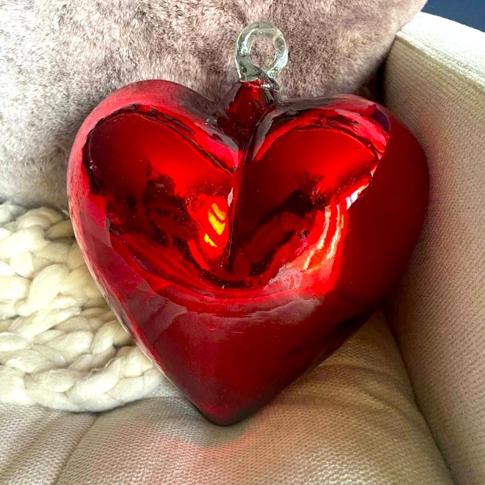 Hand Blown Glass Heart